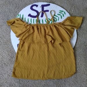 New Maurice's Flowy Mustard Blouse size XSmall